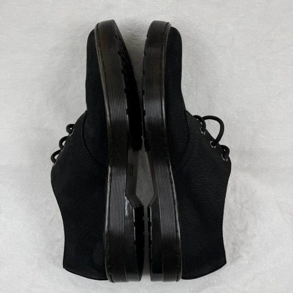 Dr. Martens Will Desert Shoe Mens Black‎ Textured Leather Lace Up Oxfords READ